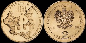 Polska, 2 Złote 2009, Państwo Podziemne