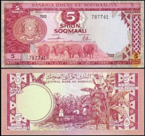 SOMALIA, 5 SHILIN 1978 Pick 21