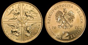 Polska, 2 Złote 2000, Wielki Jubileusz roku 2000, stan I
