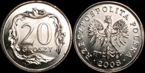 Polska, 20 Groszy 2008
