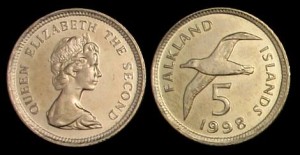 Falklandy, 5 Pence, Albatros, KM 4.2