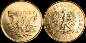 Polska, 5 Groszy 2002