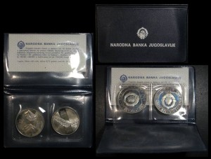 Jugosławia, Zestaw 2 x 10 Dinara 1983, KM 96, 97,1 Stan I