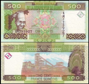 GWINEA, 500 FRANCS 2006 Pick 39a