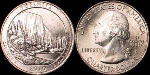 USA, 25 Cents 2010 D, KM 471, California, stan I