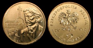 Polska, 2 Złote 2001, Henryk Wieniawski