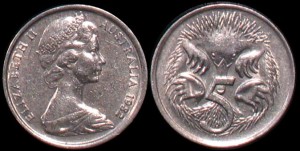 Australia, 5 Cents RR, KM 64