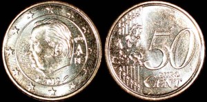 EURO-Belgia Król Albert II, 50 Centów 2012, KM 279, Stan I