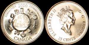 Kanada, 25 Cents 2000, KM 376, Community-Społeczność, Stan I