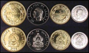 Honduras, 50, 20, 10, 5 Centavos, ZESTAW