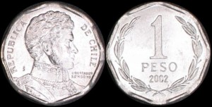 Chile, 1 Peso 1992,  KM 231