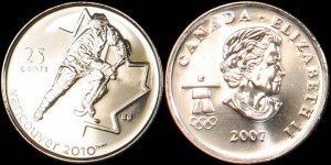 Kanada, 25 Cents 2007, KM 683, Vancouver Hokej, Stan I