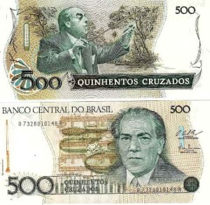 BRAZYLIA, 500 CRUZADOS (1987), seria A A, Pick 212c