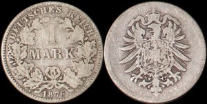 Niemcy, 1 Marka 1876 H
