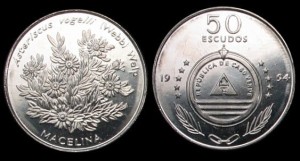 Wyspy Zielonego Przylądka, 50 Escudos 1994, Krzew, KM 44, Stan I