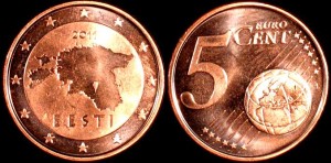 EURO-Estonia, 5 Centów 2011, KM 63, Stan I