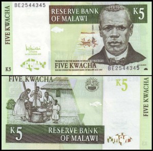 MALAWI, 5 KWACHA 2005 , Pick 36c