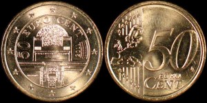EURO-Austria Pałac Belweder, 50 centów 2011, KM 3141, Stan I