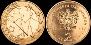 Polska, 2 Złote 2011, Europa bez Barier