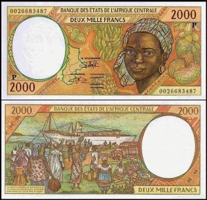 AFRYKA CENTRALNA - P - CZAD	2000 FRANCS	(20)00	Pick	603Pg