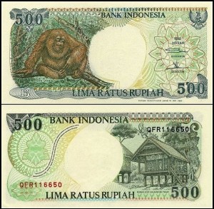 INDONEZJA, 500 RUPIAH 1992/94 Pick 128c