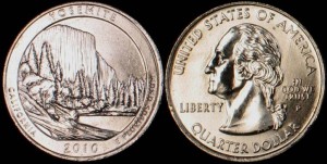 USA, 25 Cents 2010 P, KM 471, California, stan I