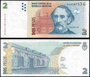 ARGENTYNA, 2 PESOS (2002), seria G, Pick 352(4)