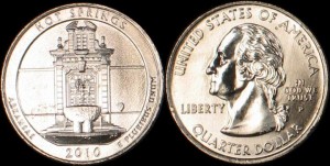 USA, 25 Cents 2010 P, KM 469, Hot Springs - Arkansans, stan I