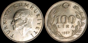 Turcja, 100 Lira różne roczniki, KM 967, Stan I