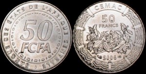 Afryka Centralna, 50 Francs 2006, KM 21, stan I