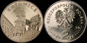 Polska, 2 Złote 2010, Katowice