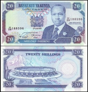 KENIA, 20 SHILLINGS 1992 Pick 25e