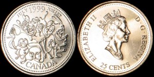 Kanada, 25 Cents 1999, KM 348, Lipiec, Stan I