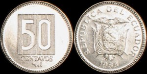 Ekwador, 50 Centavos, KM 90, stan I