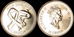 Kanada, 25 Cents 2000, KM 373, Health - Zdrowie, Stan I