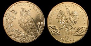 Polska, 2 Złote 2005, Puchacz