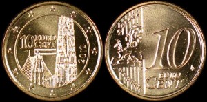 EURO-Austria Katedra św Szczepana, 10 centów 2012, KM 3139, Stan I