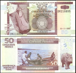 BURUNDI, 50 FRANCS 2007,  Pick 36g