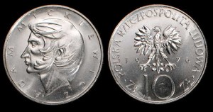 Polska, 10 Złotych 1976, Adam Mickiewicz, Stan I