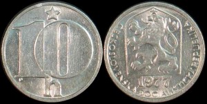 Czechosłowacja 10 Haleru różne roczniki KM 80, Stan I