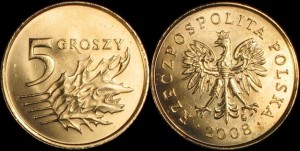 Polska, 5 Groszy 2008