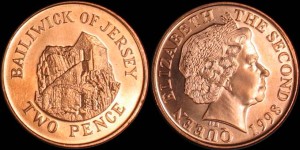 Jersey, 2 Pence różne roczniki, KM 104 Stan I