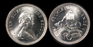 Falklandy, 10 Pence 1998, Lwy Morskie, KM 5.2