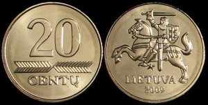 Litwa, 20 Centu 2009, KM 107, Stan I