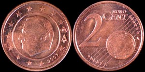 EURO-Belgia Król Albert II, 2 Centy 2007, KM 225, Stan I