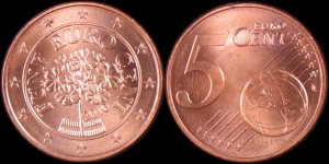 EURO-Austria Pierwiosnek, 5 centów 2010, KM 3084, Stan I