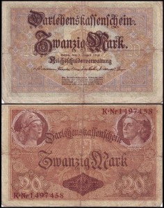 NIEMCY - DARLEHNSKAS SENSCHEIN, 20 MARK 5.8.1914 Pick 48b