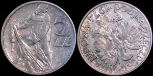 Polska, 5 Złotych 1974, Rybak, Stan I-