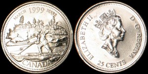 Kanada, 25 Cents 1999, KM 344, Marzec, Stan I