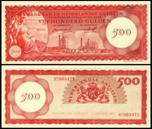 ANTYLE HOLENDERSKIE, 500 GULDEN 1962 Pick 7a